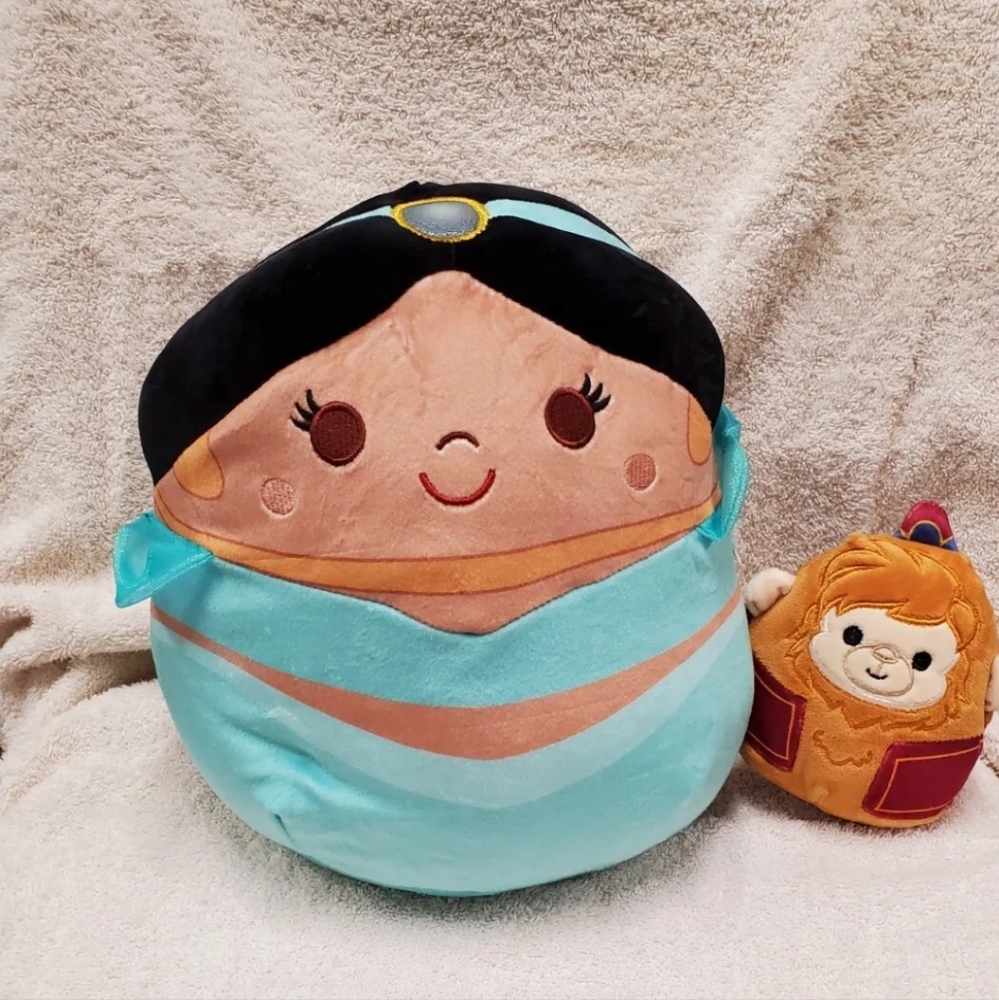 NWT Squishmallows Disney Jasmine & Abu Pair From Aladdin 10in